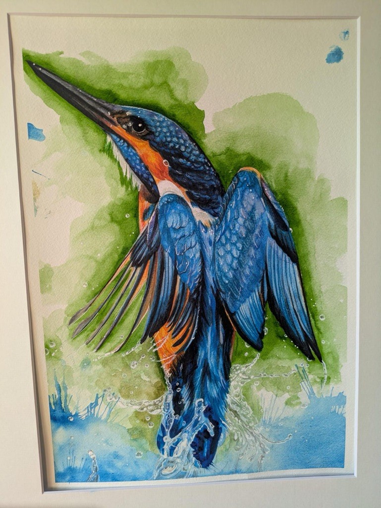 Kingfisher Water Colour Original Painting Kingfisher Water Colour Original Painting