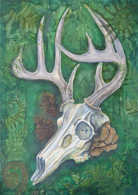 Deer Skull Painting – Original Watercolour